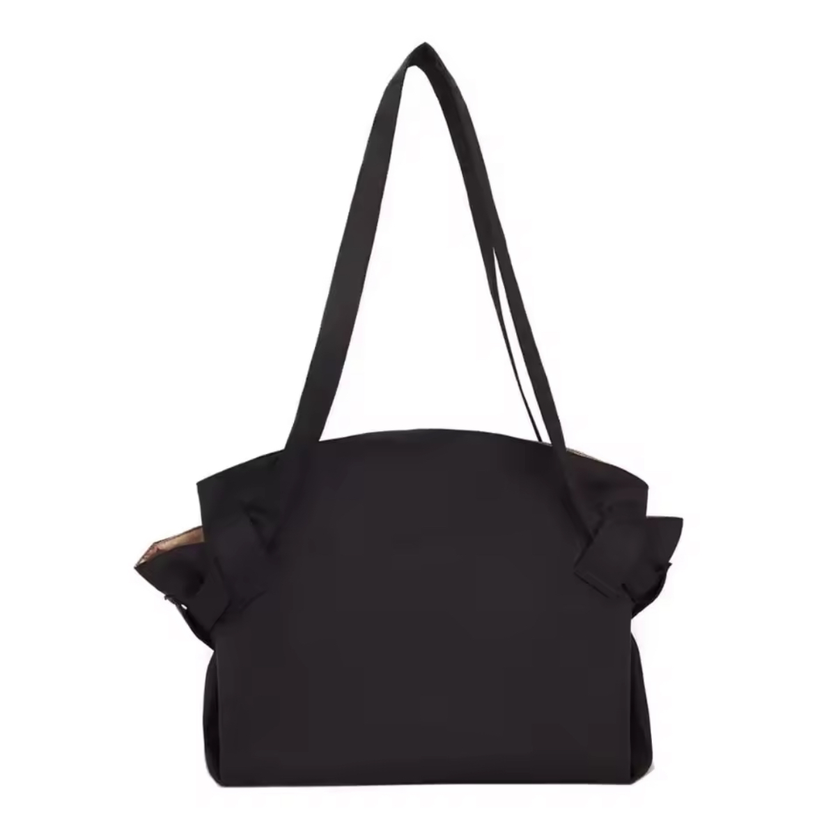 Midnight black foldable tote bag